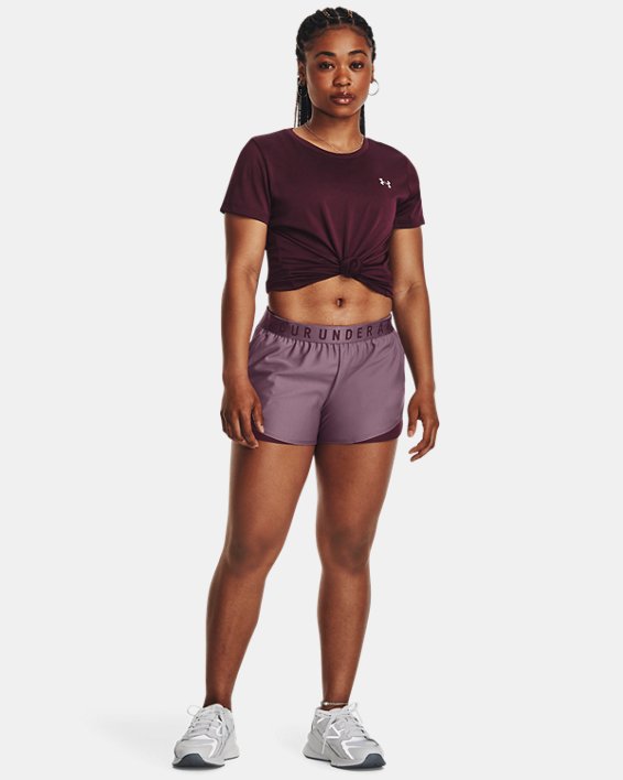 Shorts UA Play Up 3.0 para Mujer, Purple, pdpMainDesktop image number 2